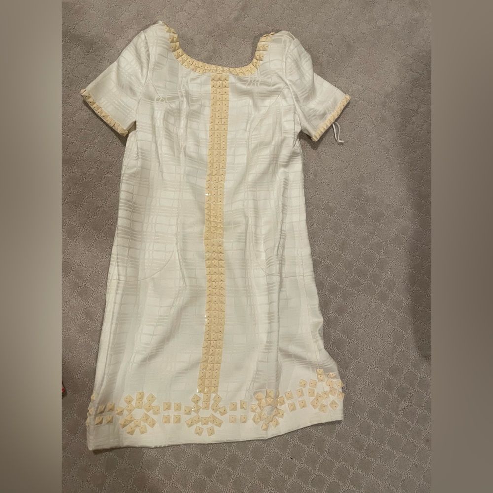 Romantic BHLDN Hitherto Bridal Shift Dress With Beading Size 8
